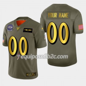Camiseta Hombre NFL Baltimore Ravens Personalizar Nike 2019 Salute to Service 100th